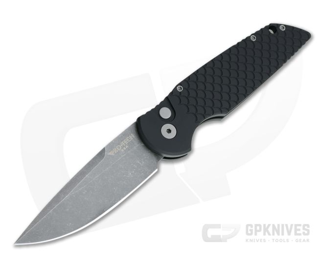 Protech Tactical Response 3 Fish Scale GPK Exclusive Acid Wash 154CM Black Automatic TR-3-X1-AW - PT-TR-3-X1-AW