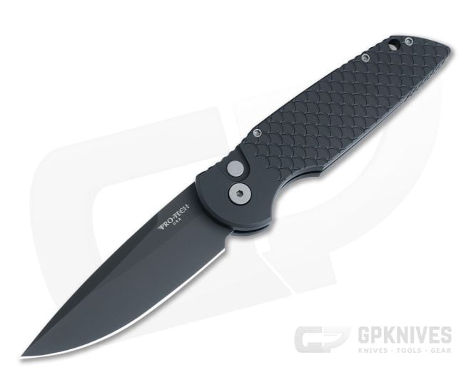 Protech TR-3 X1 Black DLC Fish Scale Auto - PT-TR-3-X1-DLC
