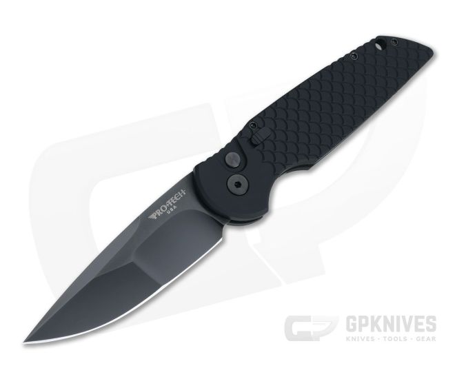 Protech Tactical Response 3 Limited Compound Mirror DLC Black Fish Scale Push Button Automatic TR-3X1-M-DLC - PT-TR-3X1-M-DLC