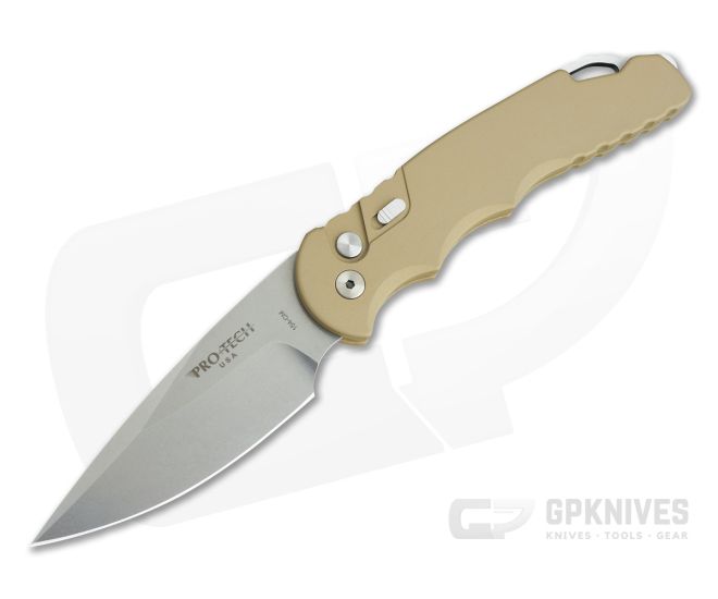Protech Tactical Response 4 Desert Sand Tan Stonewashed 154cm Automatic TR-4.1DS - PT-TR-4.1DS