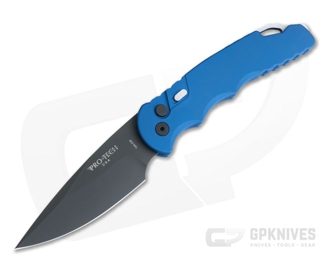Protech Tactical Response 4 Black DLC 154cm Blue Aluminum Automatic TR-4.3 - PT-TR-4.3-BLUE