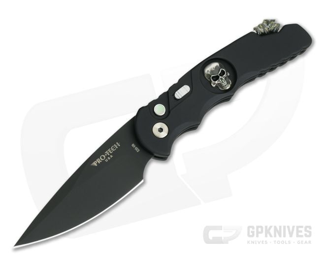 Protech Tactical Response TR-5 Skull LTD Edition Black DLC S35VN Automatic TR-5.70 - PT-TR-5.70