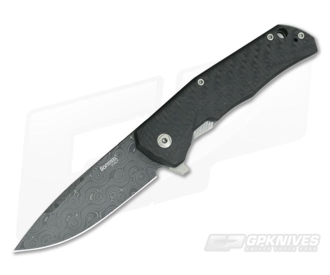 LionSteel TRE Carbon Fiber & Raindrop Damascus - LS-TRE-DR-FC