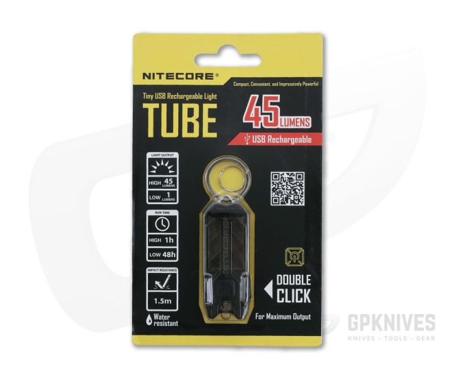 NiteCore Tube USB Rechargebale Keychain Light Black - NC-TUBE-BLACK