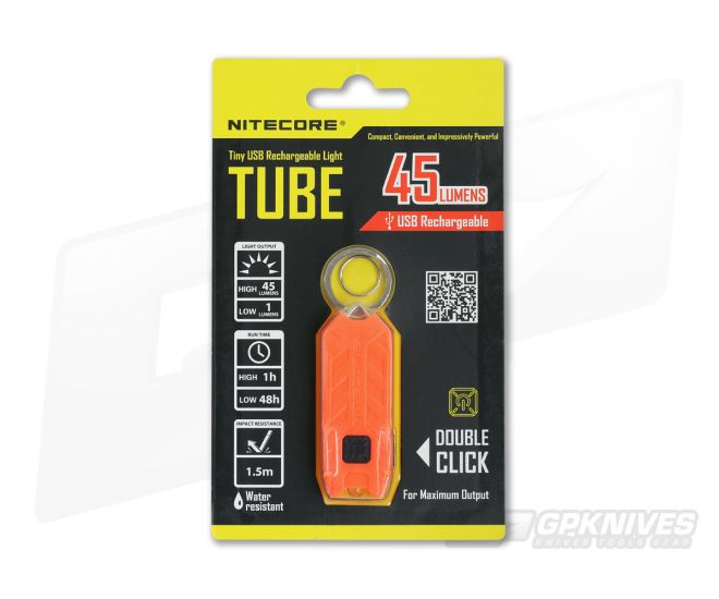 NiteCore Tube USB Rechargebale Keychain Light Jacinth Orange - NC-TUBEJ
