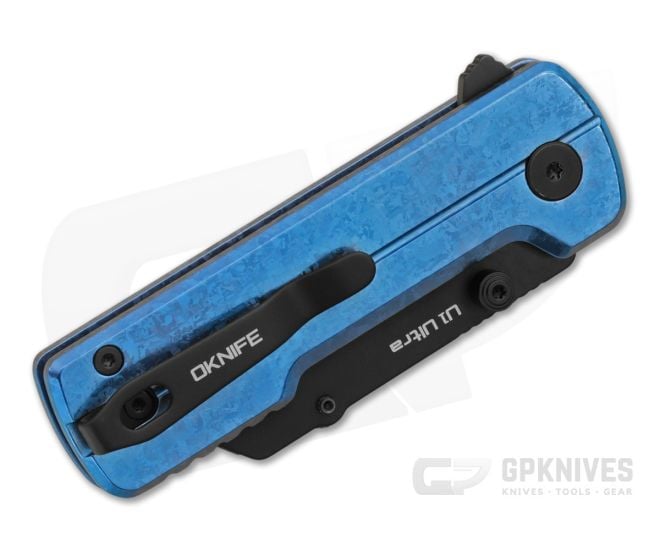 OKNIFE U1 Ultra Snowflake Blue Titanium Folding Utility Knife