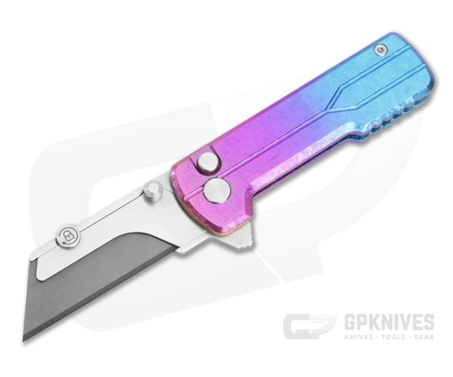 OKNIFE U1 Ultra Snowflake Colorful Rainbow Titanium Zirconium Oxide Ceramic Folding Utility Knife (2.36" Blade) - OK-U1-ULTRA-SFC