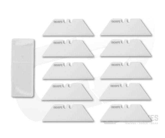 OKNIFE Ceramic Utility Blades White (10 Pack) UB2CW - OK-UB2CW