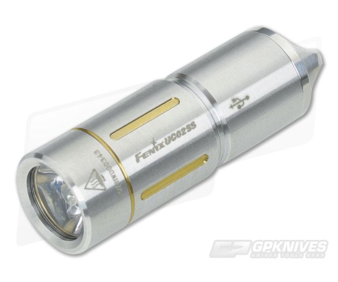 Fenix UC02 USB Rechargeable Keychain Flashlight Stainless Steel UC02XPSG - FF-UC02XPSG