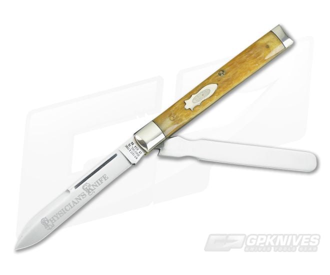 W.R. Case and Sons Brown Bone Doctor Knife BR62085SP - Mint - CA-V355