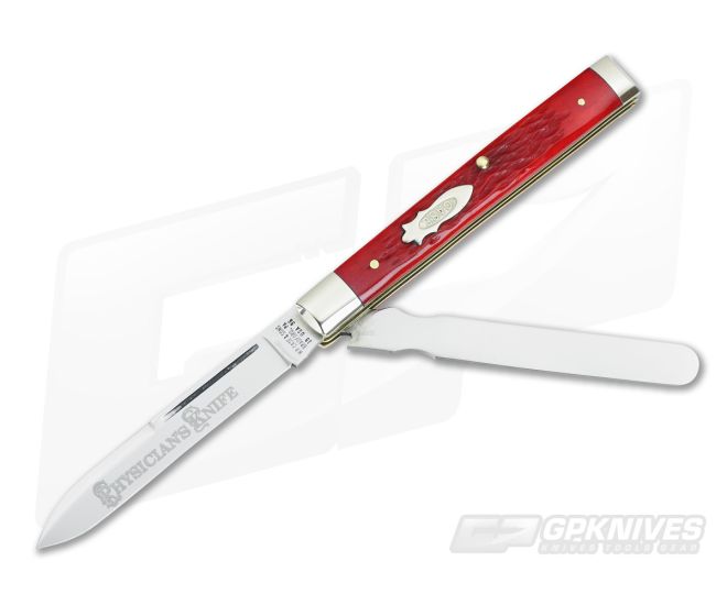 W.R. Case and Sons Red Bone Doctor Knife R62085SP - Mint - CA-V359