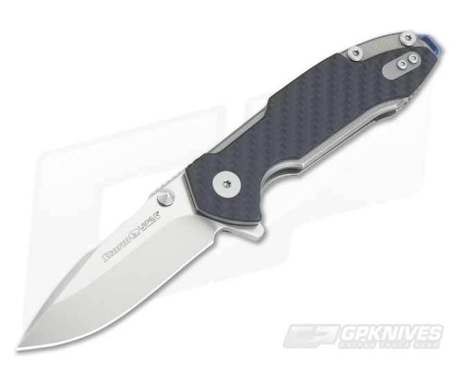 Viper Storm Satin M390 Carbon Fiber Flipper Hinderer M.B.S. V5954FC - VK-V5954FC