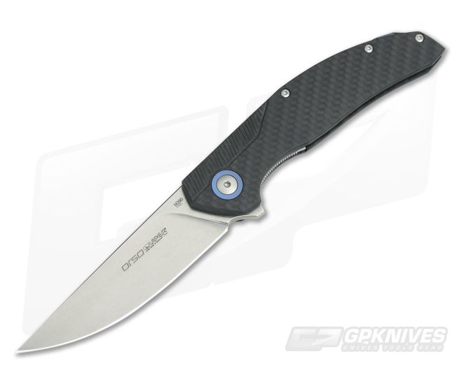 Viper Orso Stonewash M390 Liner Lock Flipper Carbon Fiber V5968FC - VK-V5968FC