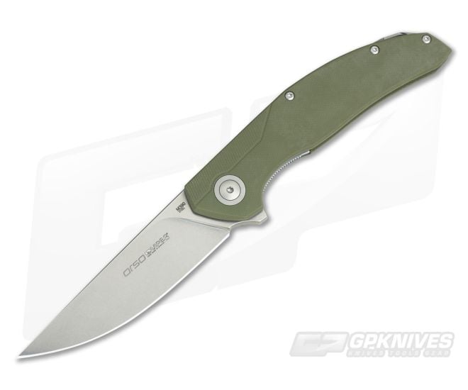 Viper Orso Stonewash M390 Liner Lock Flipper Green G10 V5968GG - VK-V5968GG