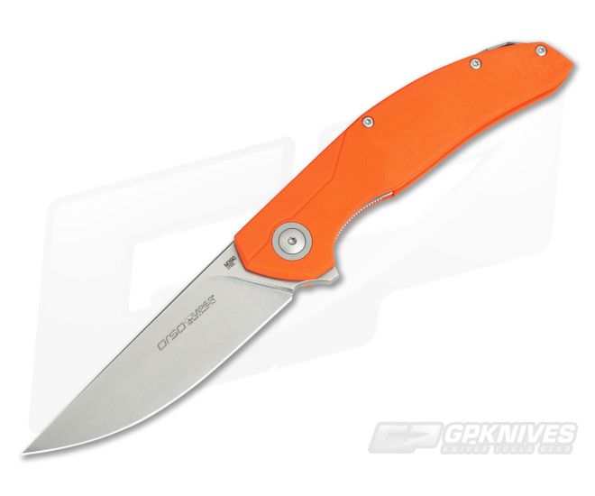 Viper Orso Stonewash M390 Liner Lock Flipper Orange G10 V5968GO - VK-V5968GO