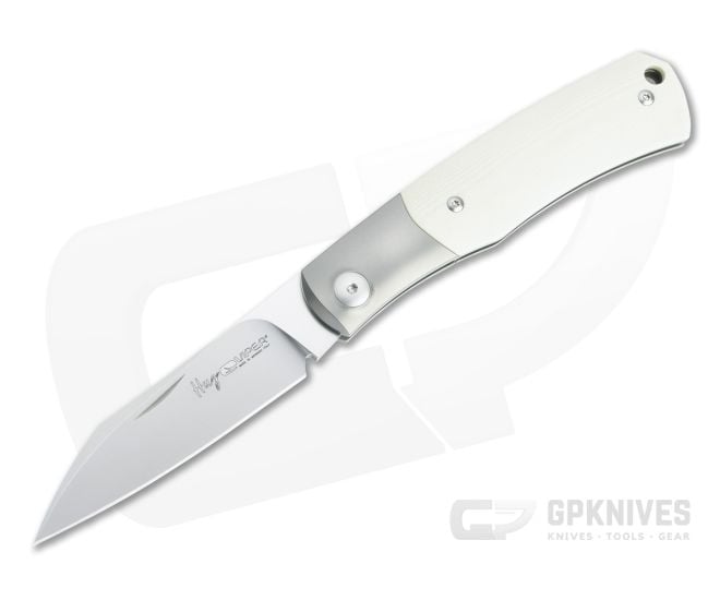 Viper Hug Thiel Design Satin M390 One Bolster Ivory G10 Slip Joint Knife V5992GI - VK-V5992GI