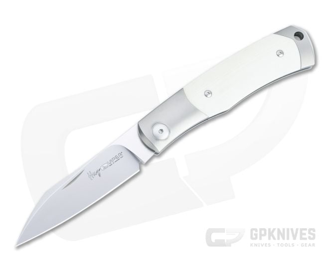 Viper Hug Thiel Design Satin M390 Two Bolsters Ivory G10 Slip Joint Knife V5994GI - VK-V5994GI