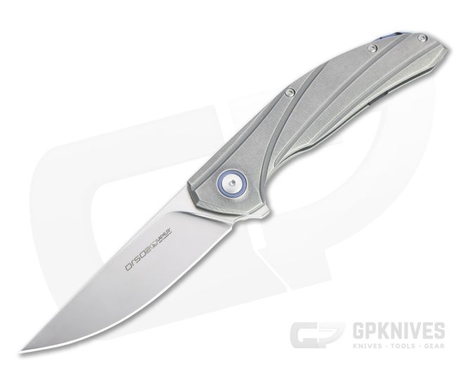 Viper x Anso Orso 2 Flipper Satin LO-QPM 20-4 Stonewashed Titanium Folder V5996TI - VK-V5996TI
