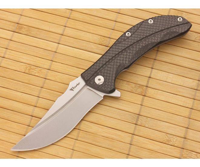 Reate Knives Valkyrie II Carbon Fiber Titanium Frame Lock M390 - RK-VALKYRIE2