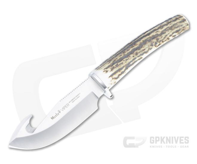 Muela Viper Gut Hook Stag Handle Fixed Blade VIPER-11A - MU-VIPER-11A