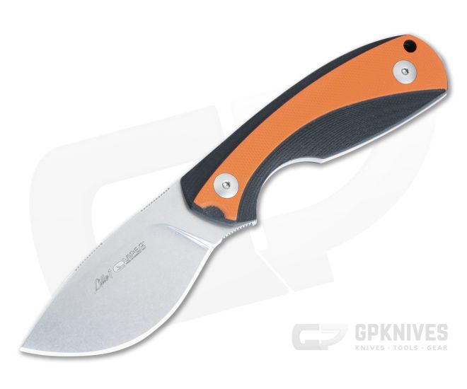 Viper Knives Vox Lille 1 Stonewashed Elmax Black and Orange G10 Fixed Blade VT4022GBO - VK-VT4022GBO