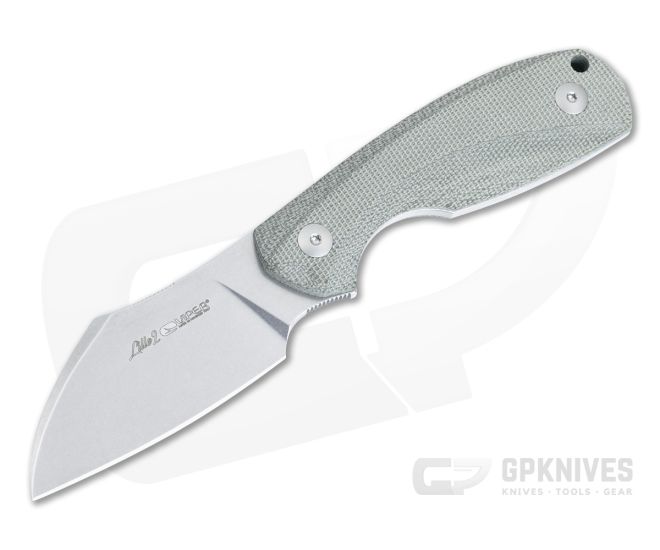 Viper Knives Vox Lille 2 Stonewashed Elmax Sheepsfoot Green Canvas Micarta Fixed Blade VT4024CG - VK-VT4024CG