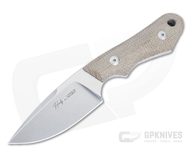 Viper Handy Natural Micarta Fixed Blade Stonewash Magnacut VT4040CN - VK-VT4040CN