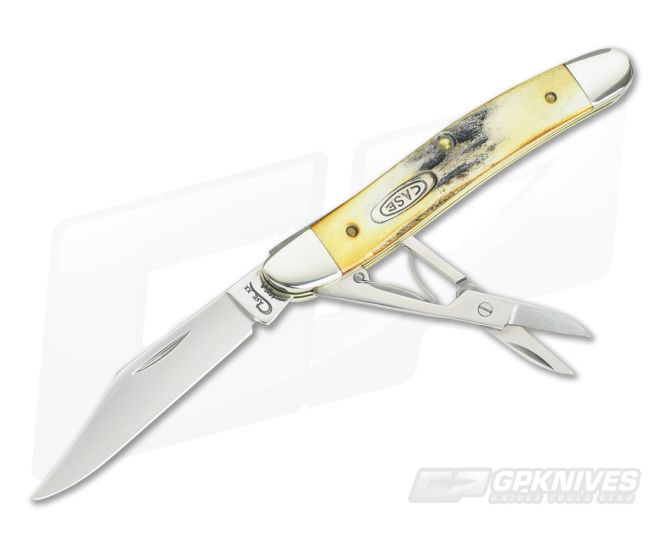 Case 1995 Stag Jack Knife with Scissors - CA-VX027