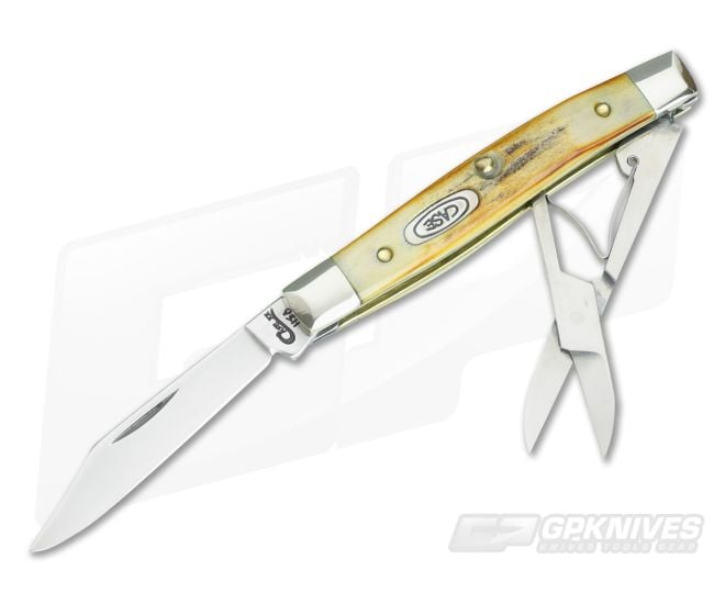 Case 1995 Stag Pen Knife with Scissors - CA-VX032