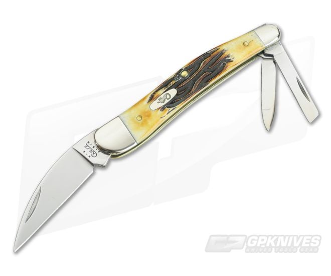 Case 1998 Bone Stag Seahorse Whittler - CA-VX053
