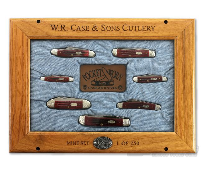 Case 1996 Engraved Red Pocket Worn Mint Set - CA-VX058