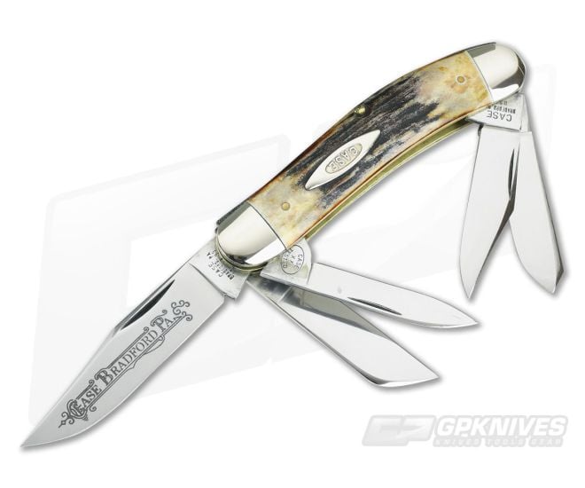 Case 1993 5 Blade Stag Sowbelly Stockman with Oval Shield - CA-VX067