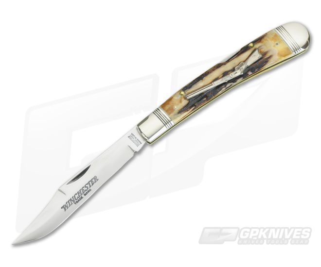 Winchester 1988 Stag Banana Knife with Rifle Shield - WN-VX098