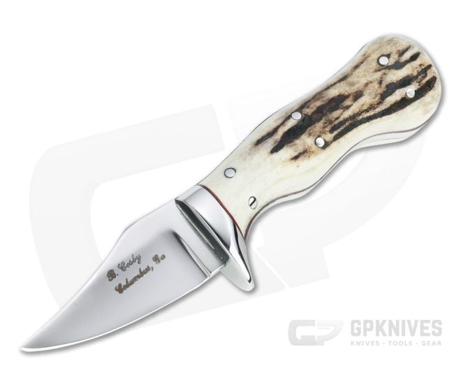 Blanton Cosby Custom Clip Point Stag Handled Fixed Blade Knife - CU-VX196
