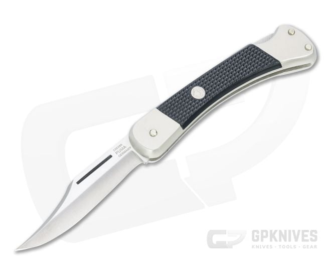 Puma Vintage Sergeant Satin Stainless Black German Back Lock Folding Knife 230270 - PU-VX196
