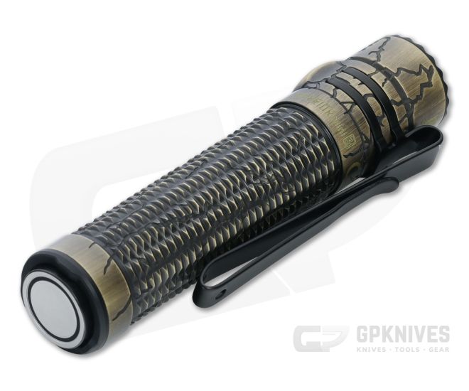 Olight Warrior Mini 3 Cracked Brass 1750 Lumen Flashlight