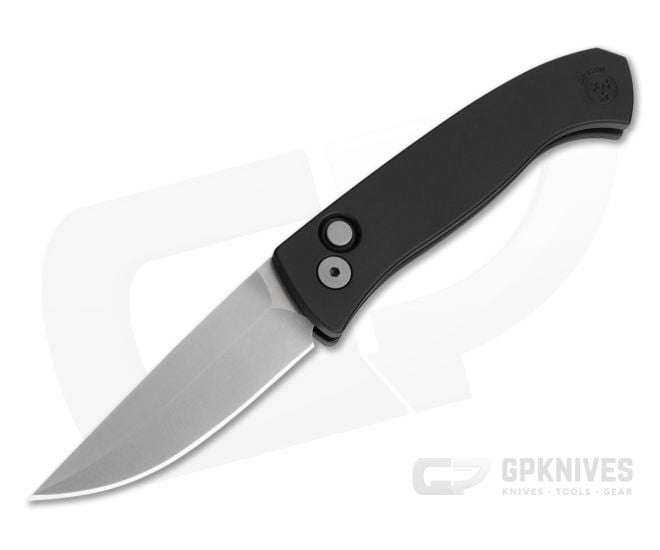 Protech Brend Classic Black Aluminum MagnaCut Stonewash Automatic Knife (3.35" Blade) WB1101 - PT-WB1101