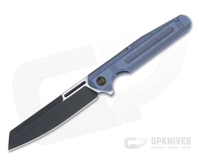 WE Knives Reiver Cleaver Flipper LTD Two-Tone S35VN Blue Titanium Folder WE16020-4 - WE-WE16020-4