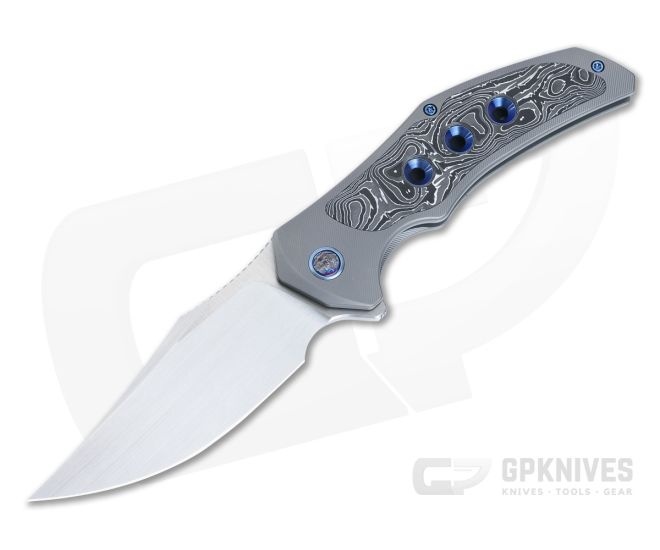 WE Magnetron Frame Lock Flipper Hand Rubbed 20CV Foil Carbon Fiber Inlay Gray Titanium WE18058-1 - WE-WE18058-1