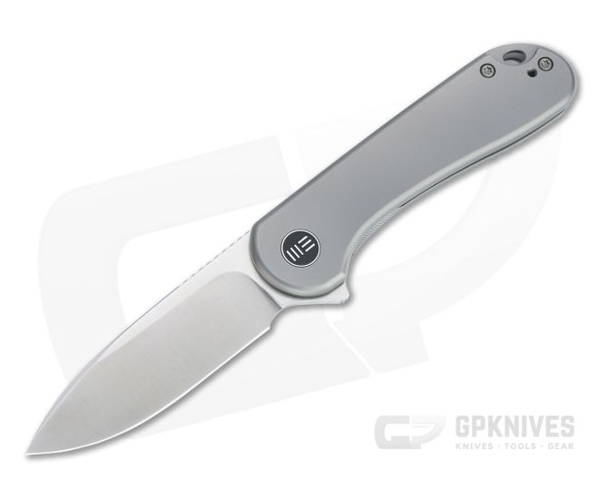 WE Knives Elementum Satin 20CV Gray Titanium Frame Lock Flipper WE18062X-1 - WE-WE18062X-1