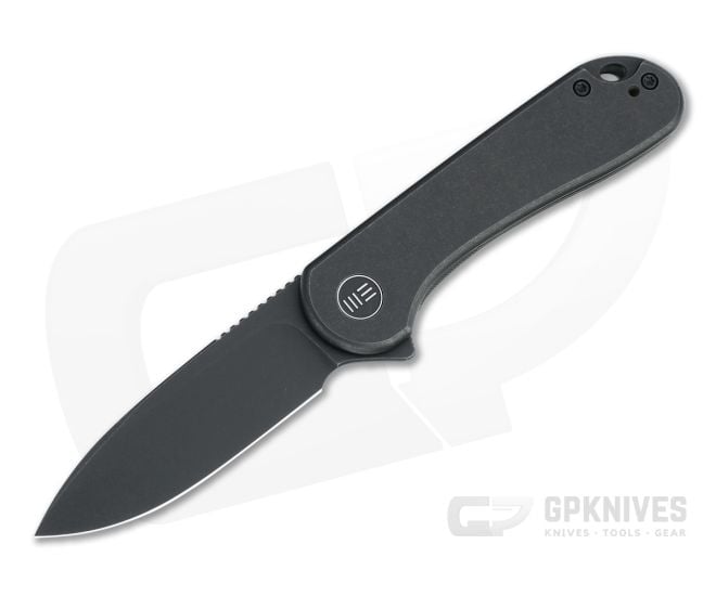 WE Knives Elementum Black Stonewashed 20CV Titanium Frame Lock Flipper WE18062X-3 - WE-WE18062X-3