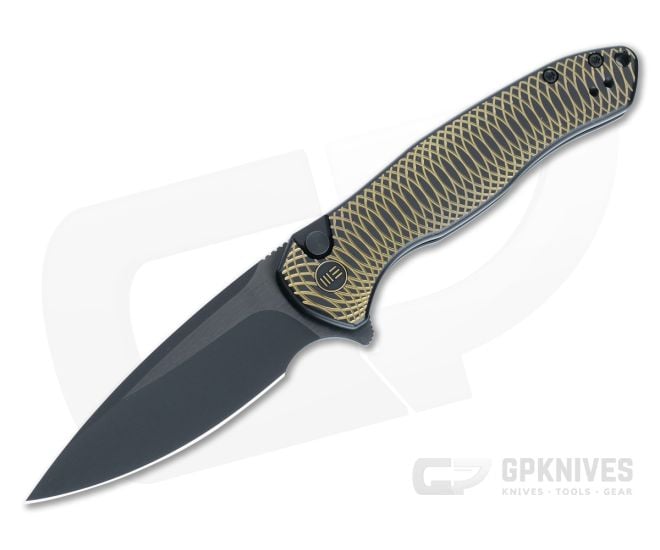 WE Button Lock Kitefin Golden Black Ripple Titanium Black 20CV WE19002M-1 - WE-WE19002M-1