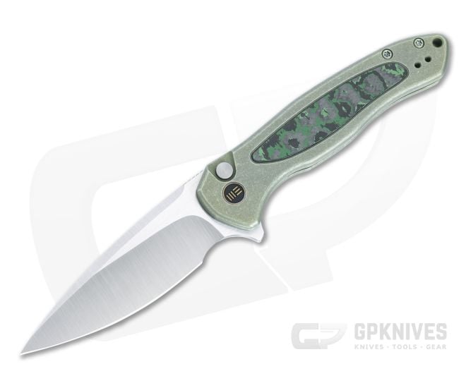 WE Button Lock Kitefin Green Titanium Jungle Wear Inlays Satin 20CV WE19002N-2 - WE-WE19002N-2