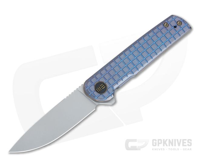 WE Knives Charith Flipper Limited Edition Blasted 20CV Blue Frag Titanium Folder WE20056B-1 - WE-WE20056B-1