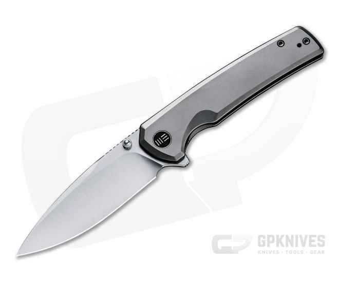WE Knives Subjugator Satin 20CV Gray Titanium Frame Lock Flipper WE21014C-1 - WE-WE21014C-1
