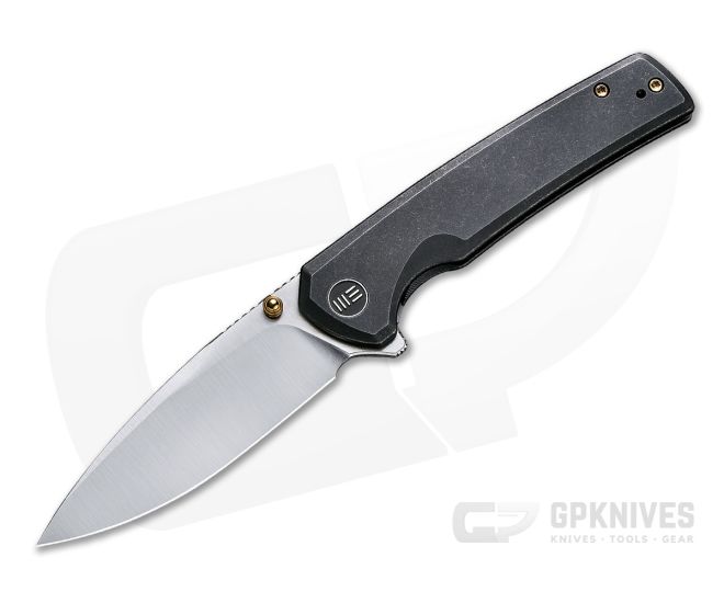 WE Knives Subjugator Satin 20CV Black Titanium Frame Lock Flipper WE21014C-2 - WE-WE21014C-2