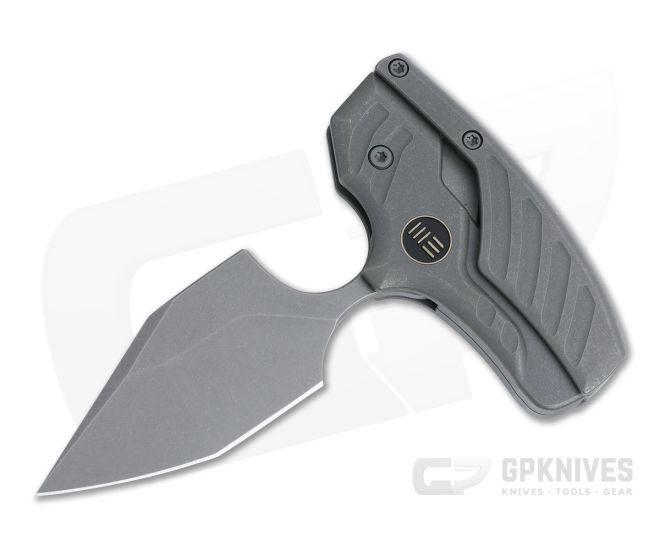 WE Knives Typhoeus Gray Stonewashed 20CV Titanium Adjustable Push Dagger WE21036B-2 - WE-WE21036B-2