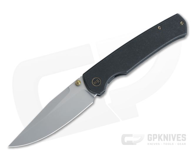 WE Knives x Laconico Evoke Front Flipper Blasted 20CV Black Titanium Folder WE21046-1 - WE-WE21046-1