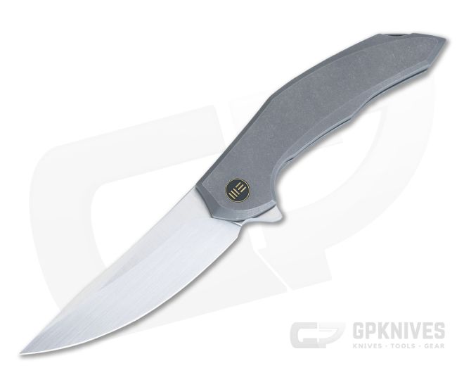 WE Merata Limited Edition Frame Lock Flipper Hand Rubbed Satin 20CV Gray Titanium WE22008A-2 - WE-WE22008A-2