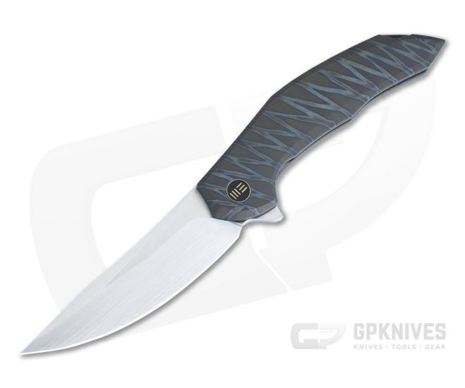 WE Merata Limited Edition Frame Lock Flipper Hand Rubbed Satin 20CV Tiger Stripe Flamed Titanium WE22008A-3 - WE-WE22008A-3